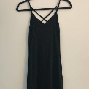 Topshop Criss Cross Jersey Bodycon Midi Dress, Size 4, Black